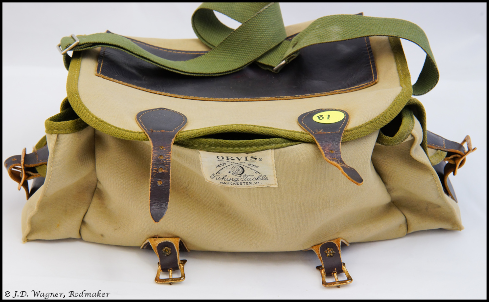 Hardy Canvas and leather compact trout fly fishing bag