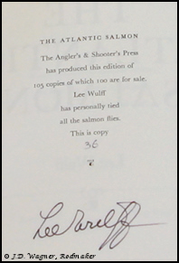 The Atlantic Salmon Lee Wulff Limited Edition J.D. Wagner, Agen