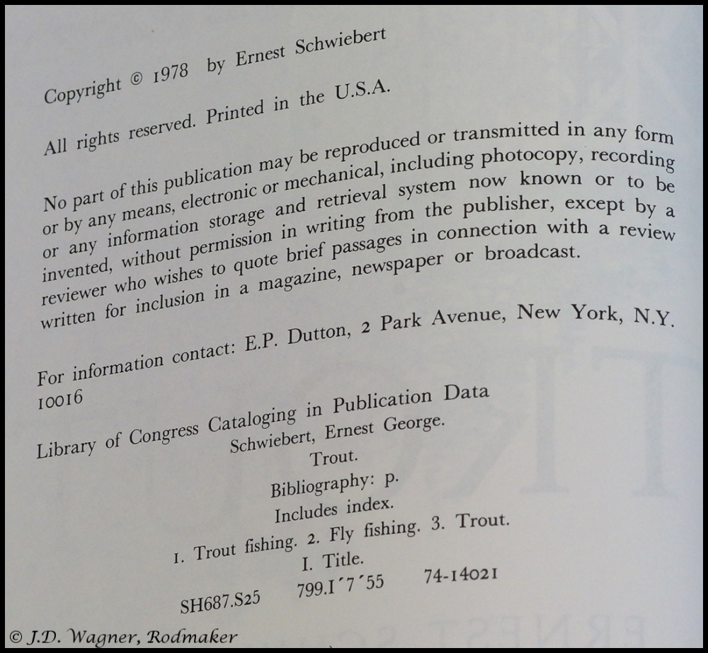 Trout, Ernest Schwiebert, Deluxe Edition, First Edition 197