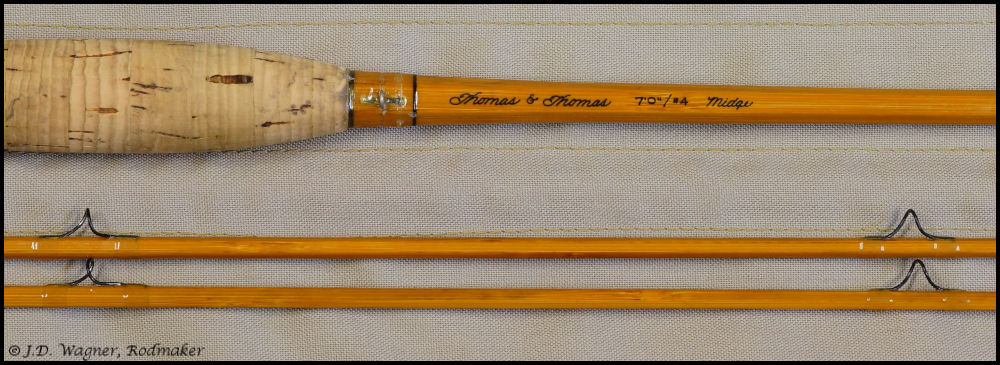 Vintage T&T Cane Rod, J.D. Wagner, Agent