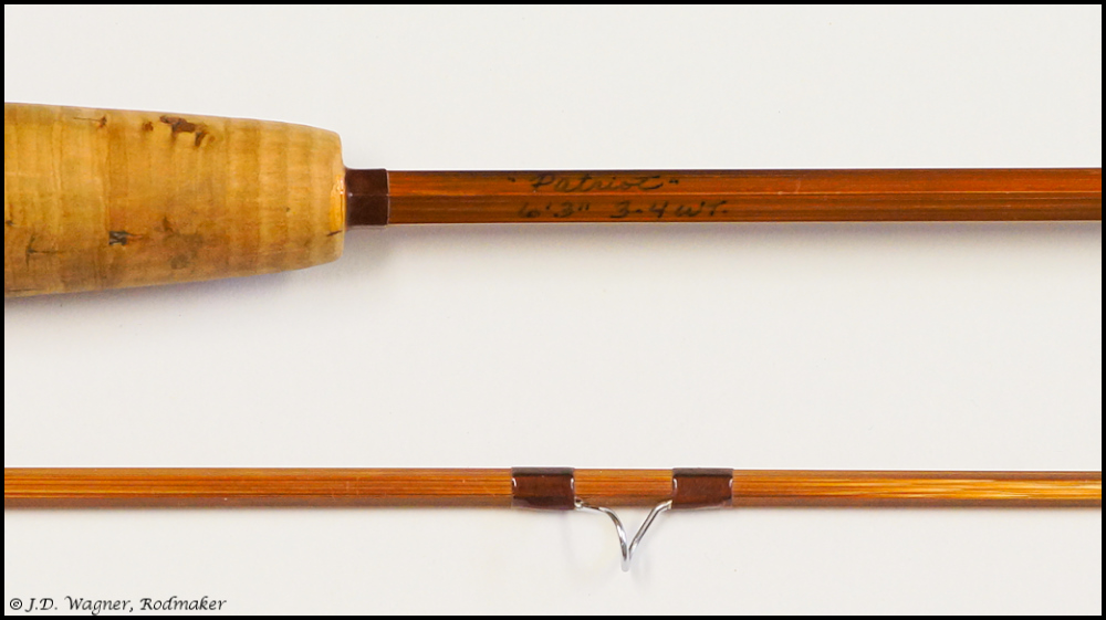 Vintage J.D. Wagner Patriot Series rod, J.D. Wagner, Agent