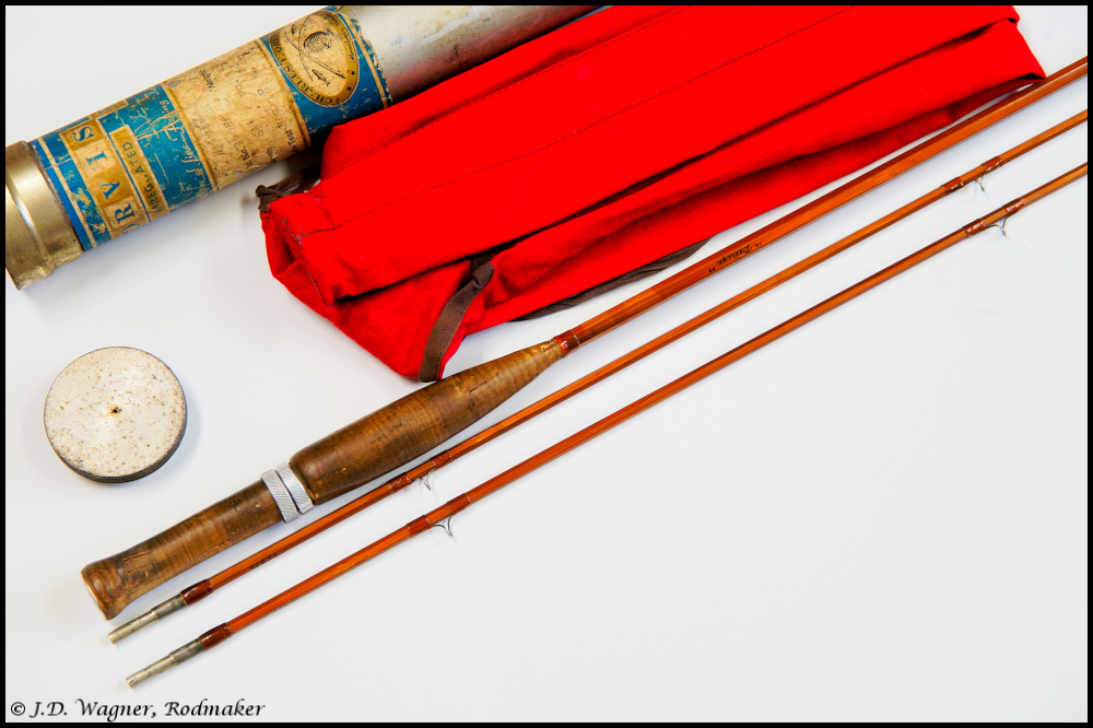 Vintage Orvis Deluxe Cane Rod, J.D. Wagner, Agent