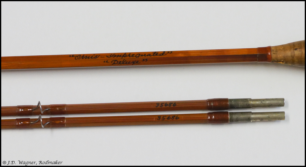 Vintage Orvis Deluxe Cane Rod, J.D. Wagner, Agent