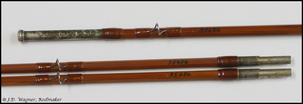 Vintage Orvis Deluxe Cane Rod, J.D. Wagner, Agent
